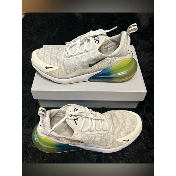 NIKE air max 270 White Lime Blast Photo Blue lace up shoes sneakers mens 12 main image 4